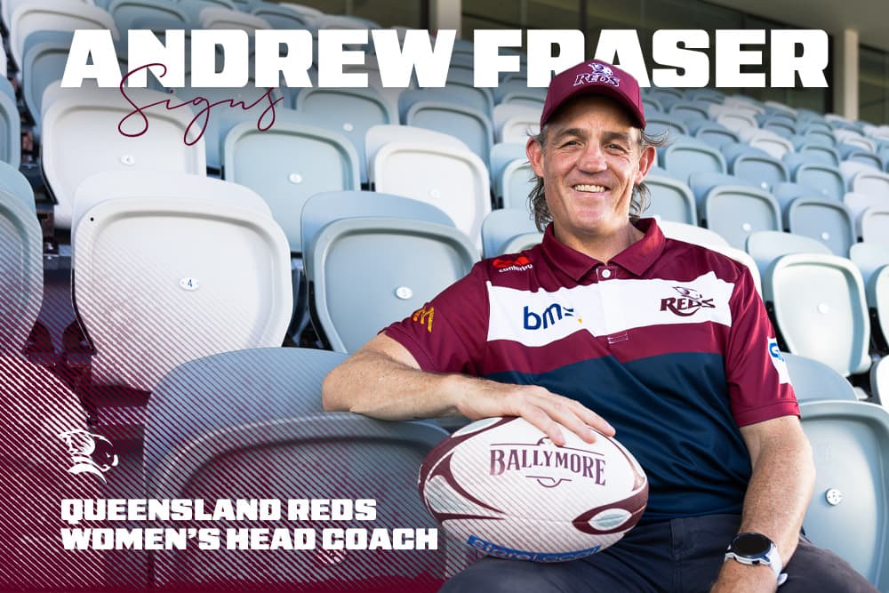 New Queensland Reds women's head coach Andrew Fraser 