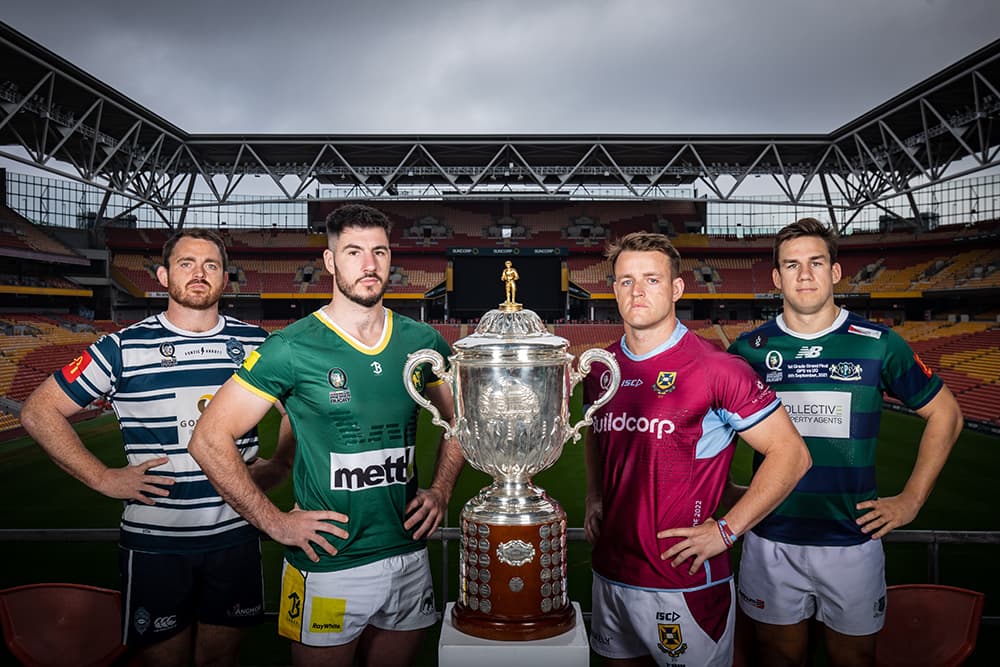 Brothers prop Tom Moloney, Wests flanker Connor Anderson, UQ hooker Cam Flavell and GPS Number 8 Michael Richards.