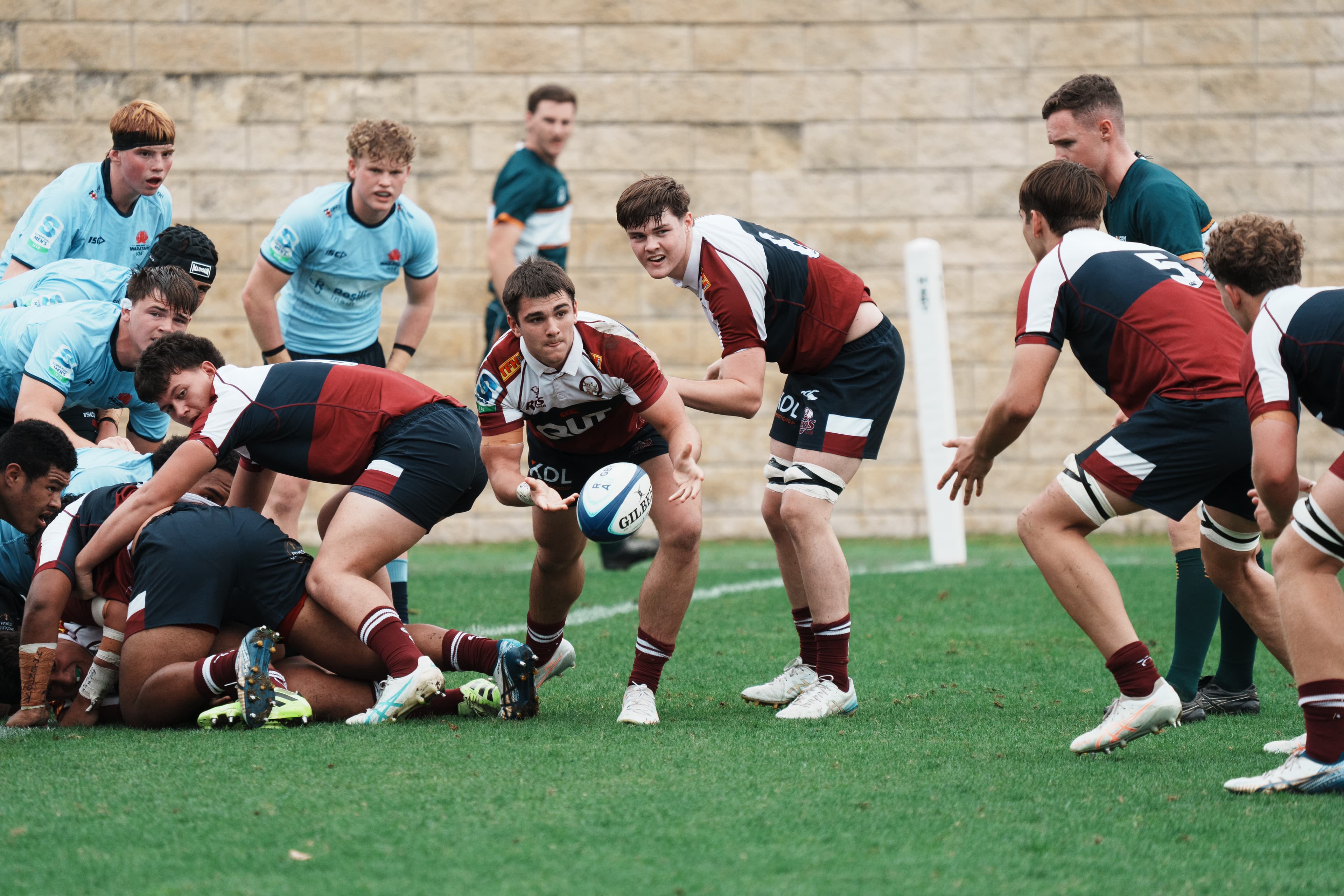 Reds halfback Tristan Cook in action during the Super Rugby U16s grand final in Sydney