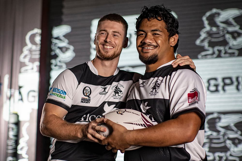 Souths players Jakob Morrison and Phransis Sula-Siaosi. 