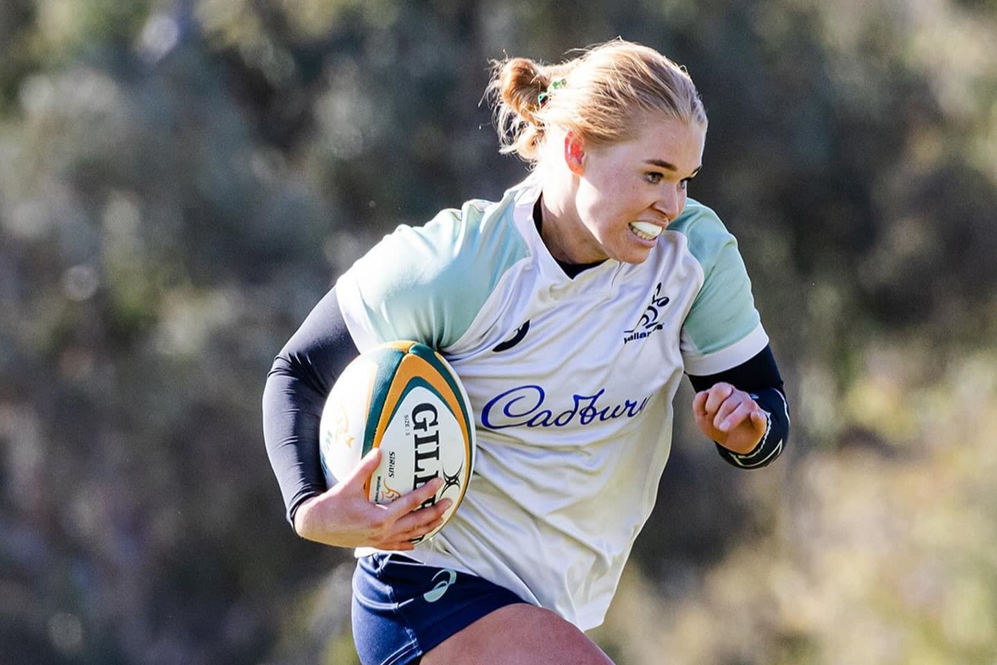 Queensland scrumhalf Nat Wright during the Wallaroos' June training camp in Canberra. Picture: Brendan Hertel