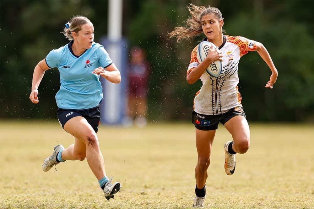 Cairns livewire Jaeda Morato on the attack during the Australian Schools Championships at Caloundra.