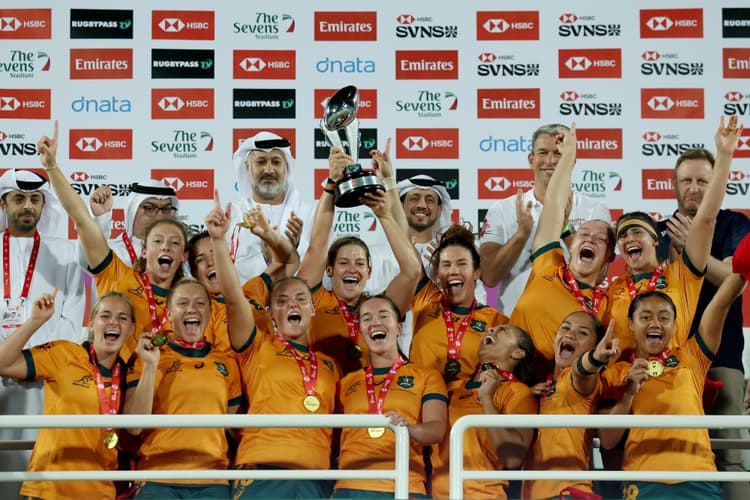 Charlotte Caslick was Player of the Final as Australia took down New Zealand in Dubai. Photo: World Rugby