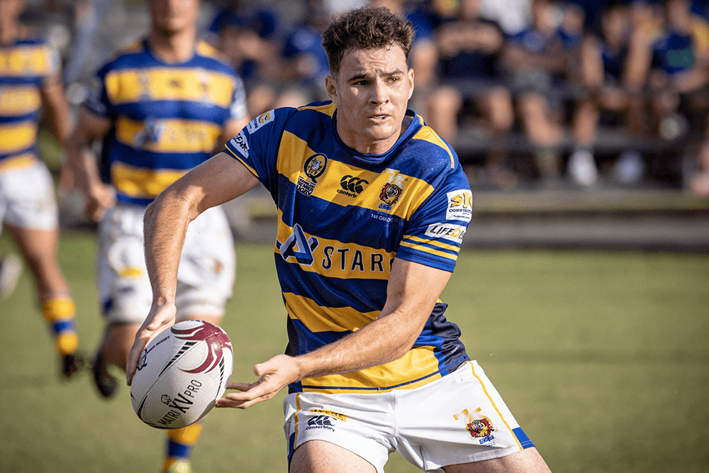 Taj Annan in action for Easts. Photo: QRU Media/Brendan Hertel.