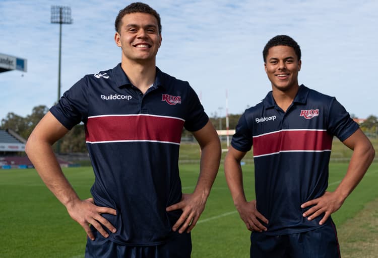 Reds Academy duo Taione Taka (left) and Treyvon Pritchard...picked in Australia Under-18s squad