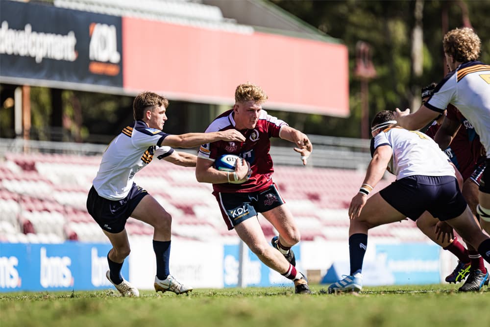 Reds hooker Finlay King in action against the Brumbies in the Super Rugby U19 Grand Final. Image: Brendan Hertel