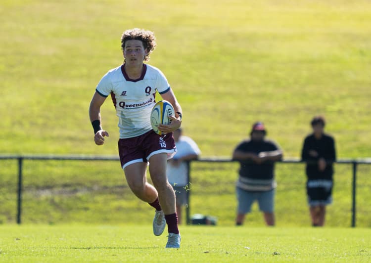 Queensland 2's fullback Isaac Fidock in action at the ASJRU Championships. Photo: Neha Kumar