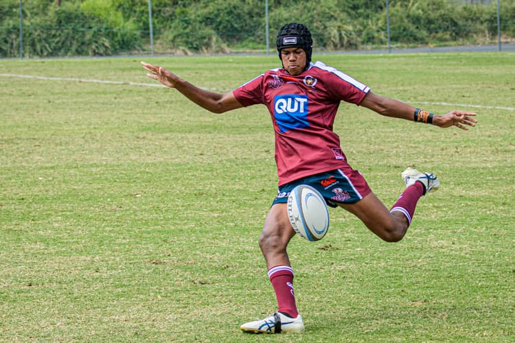 Reds U15s halfback Ralph Labor in action against NSW at Ballymore. Photo: James Auclair, Reds Media