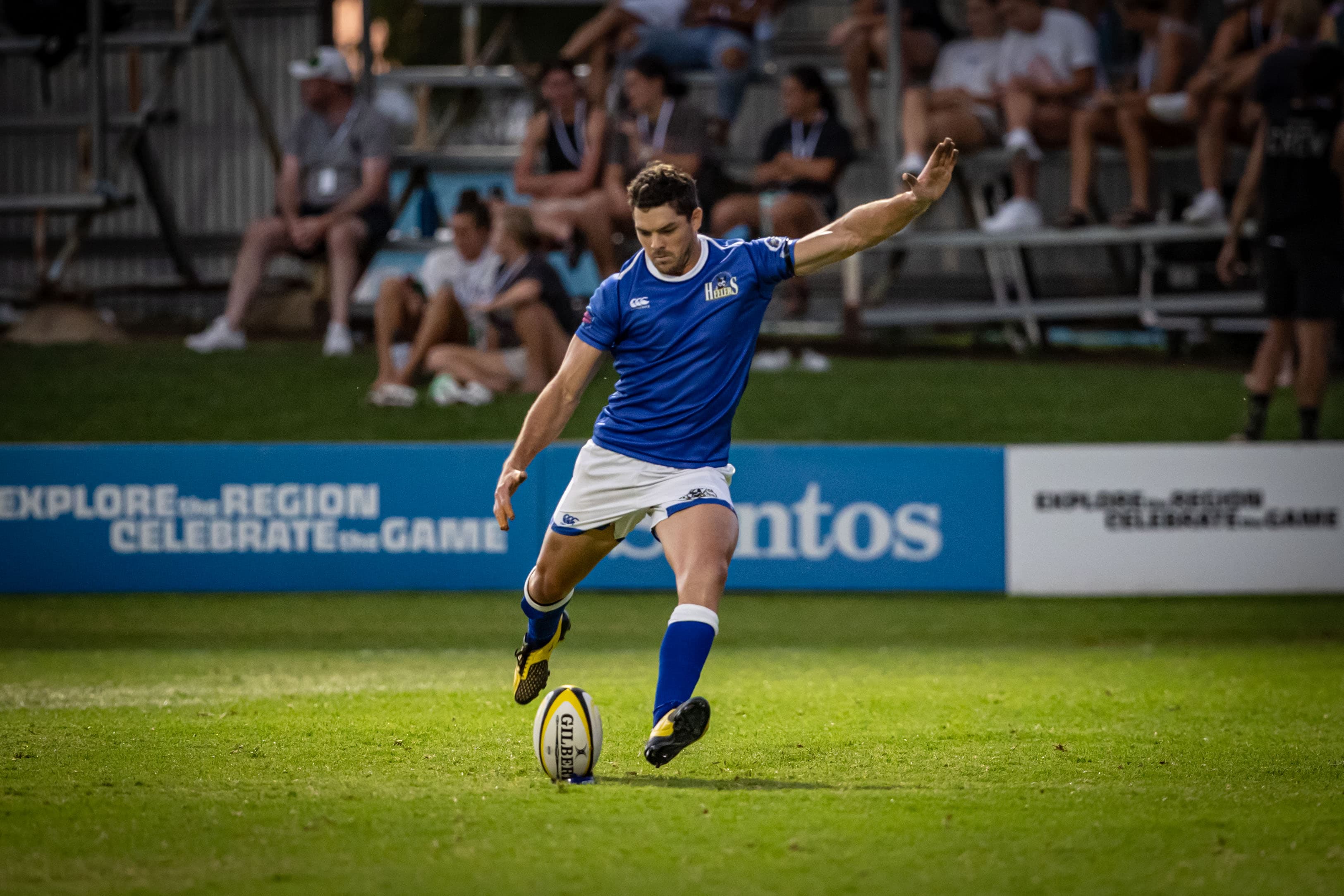 Tom Christie in action for Queensland Country Heelers in Narrabri.