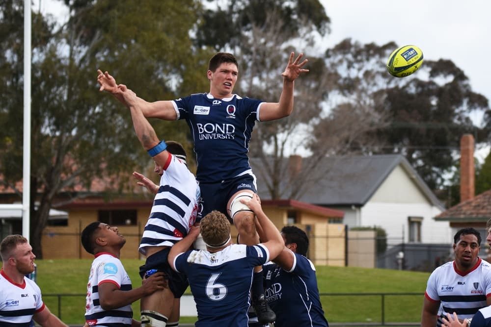 Bond University Queensland Country lock Harry Hockings. Photo: Supplied by Rebels Media 