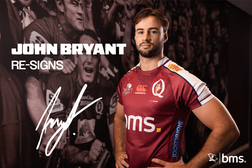 Emerging backrower John Bryant has re-signed with the Queensland Reds through 2026