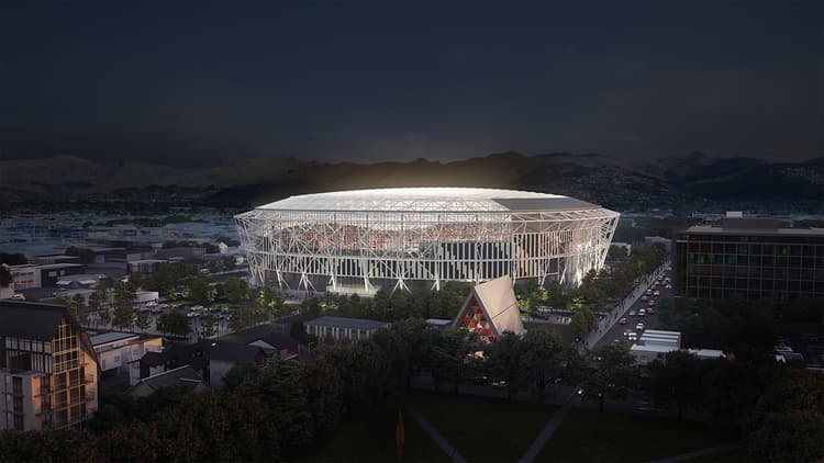 Exciting Super Round venue for 2026...One New Zealand Stadium in Christchurch. Courtesy: Christchurch City Council (an artist's impression)
