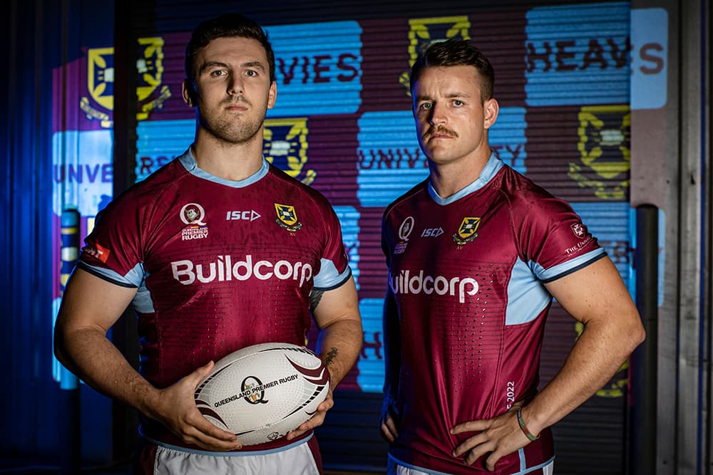 UQ players Pat Morrey and Cam Flavell. 