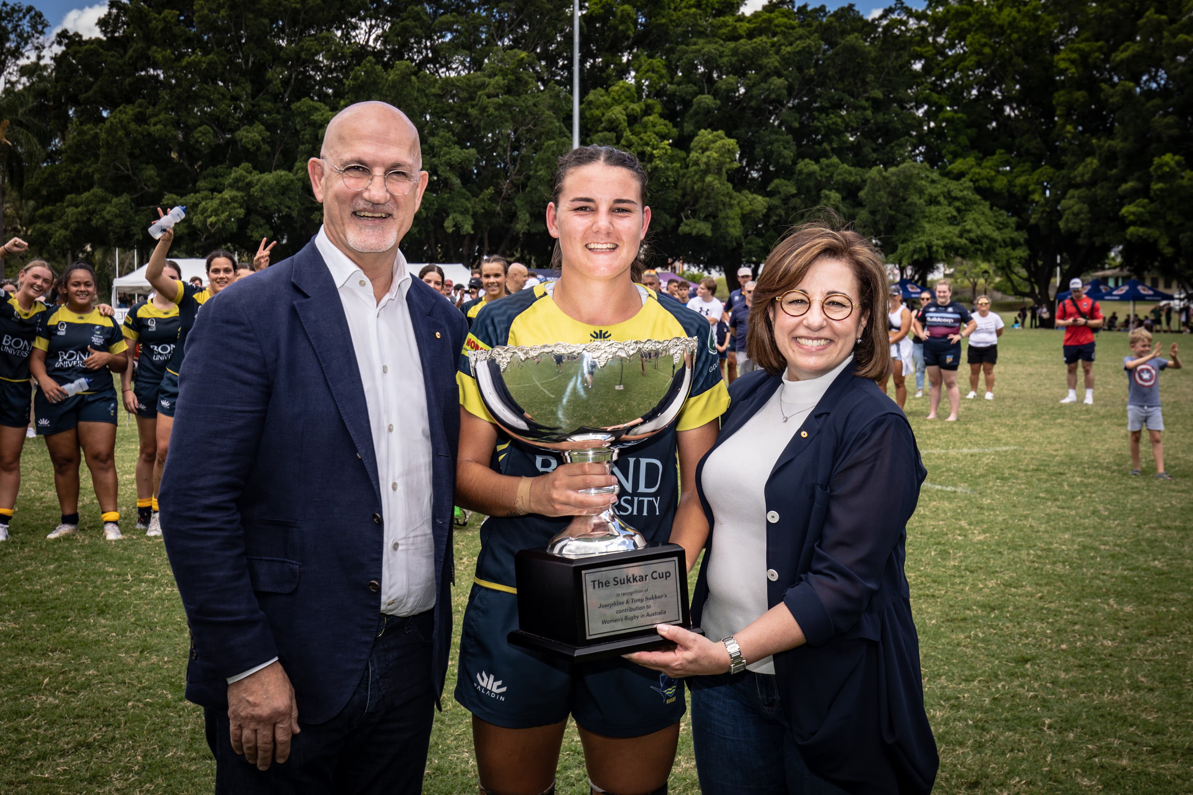 Tony & Josephine Sukkar present Bond with the Sukkar Cup.