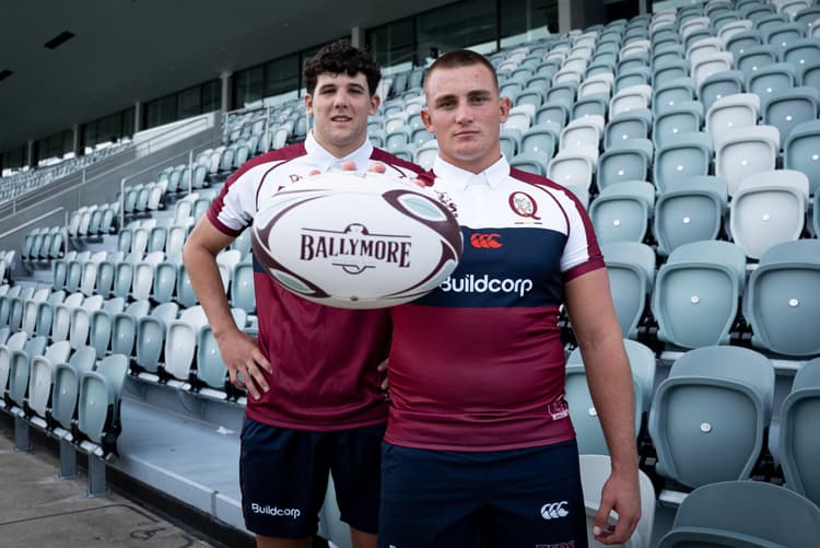 Will Ross (left) and Kingsley Uys...key forwards in Queensland Under-18s win over NSW