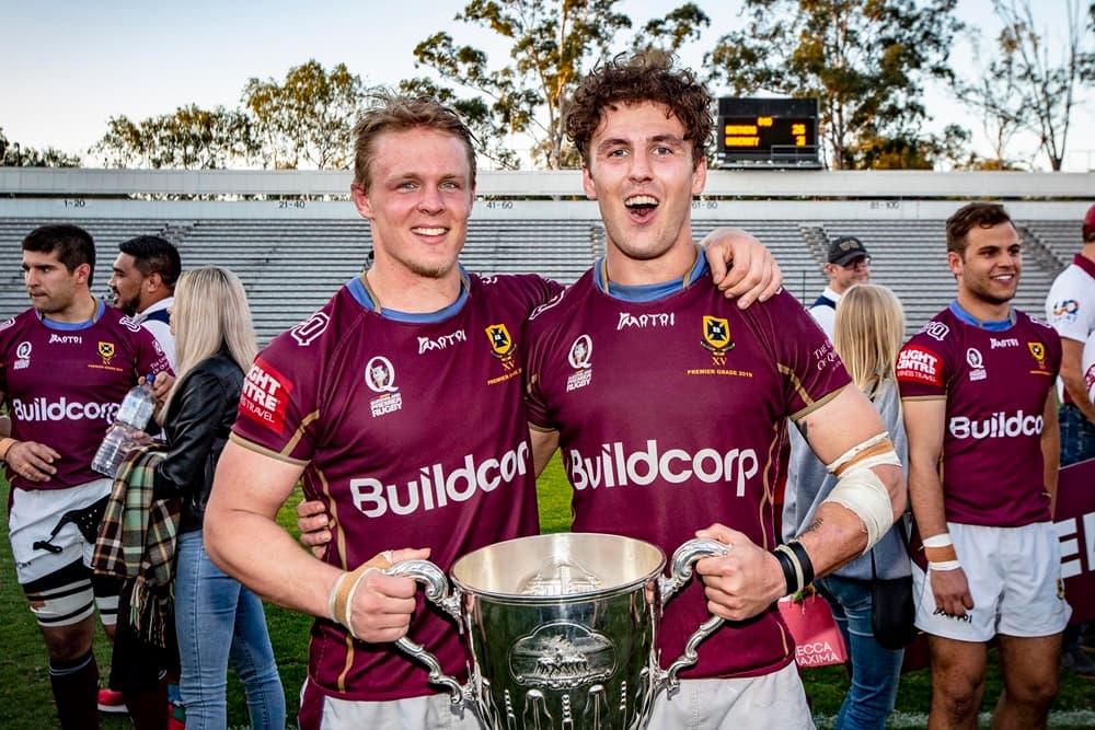 Sam Wallis (left) will captain the Red Heavies in the Australian Club Championship decider. Photo: Brendan Hertel/QRU 