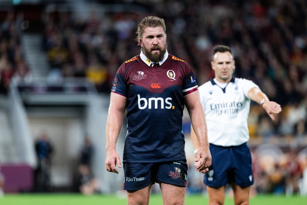 Aidan Ross impressed on his Reds debut against the Lions. Photo: Brendan Hertel