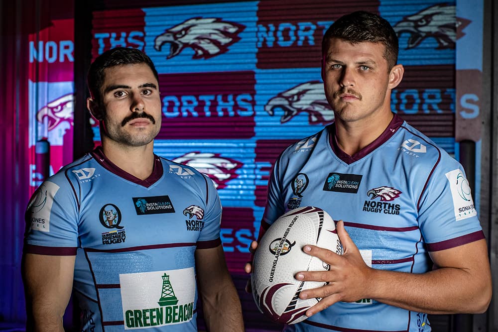 Norths players Jordan Luke and Will Rogers