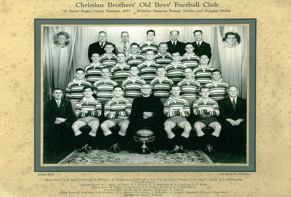 Jack and the 1951 premiership winning Brothers team. Photo: Brothers Rugby Club