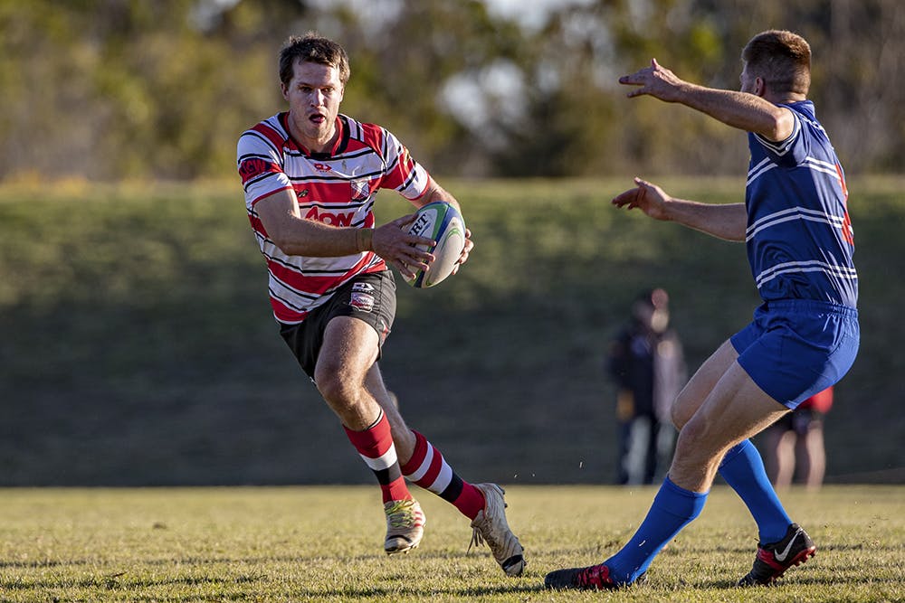 Toowoomba Rangers Fraser Hess in action against USQ in the opening round of the 2020 Risdon Cup. 